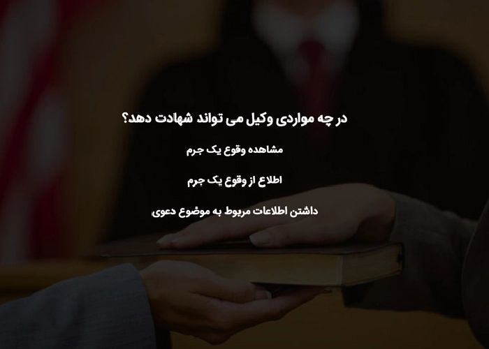 آیا وکیل میتواند شاهد باشد؟ بررسی شرایط قانونی و فقهی در حقوق ایران